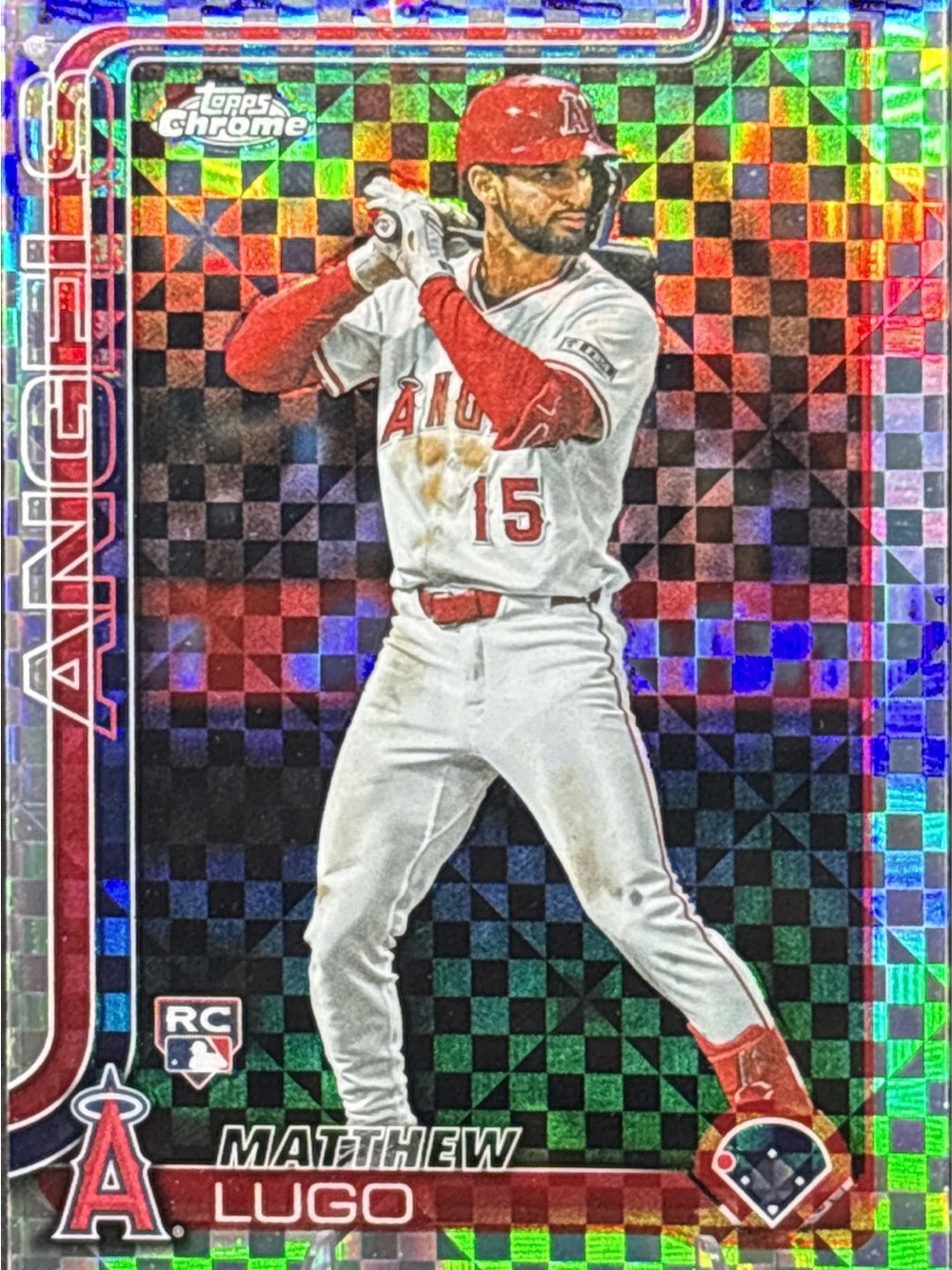 Topps Chrome Matthew Lugo Rookie Baseball Card - Refractor